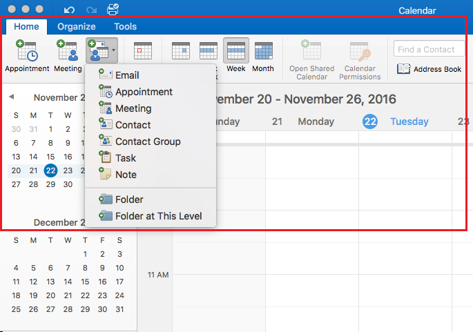 create a shared calendar in outlook for mac 2011